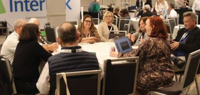 Second from right: Stephanie Carey, BLOX Digital, presents a flash session on smarter workflows for small teams.